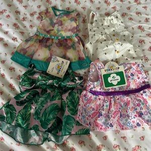 Set of 4 build a bear dresses